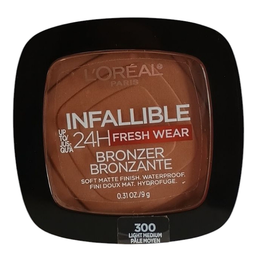 L'Oreal Paris Infallible 24H Fresh Wear Soft Matte Bronzer, 300 Light Medium